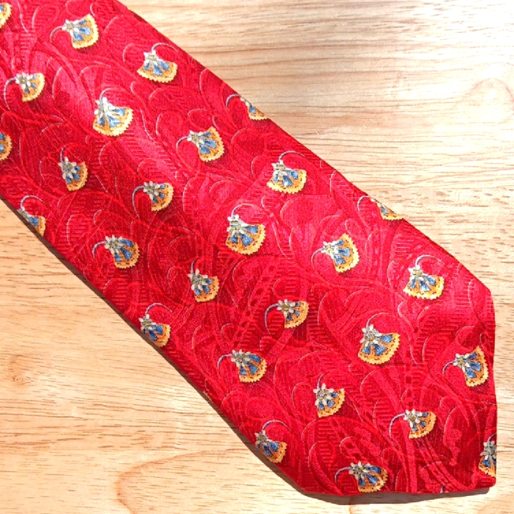 Robert Talbott Red Patterned *Print* Tie - image 1